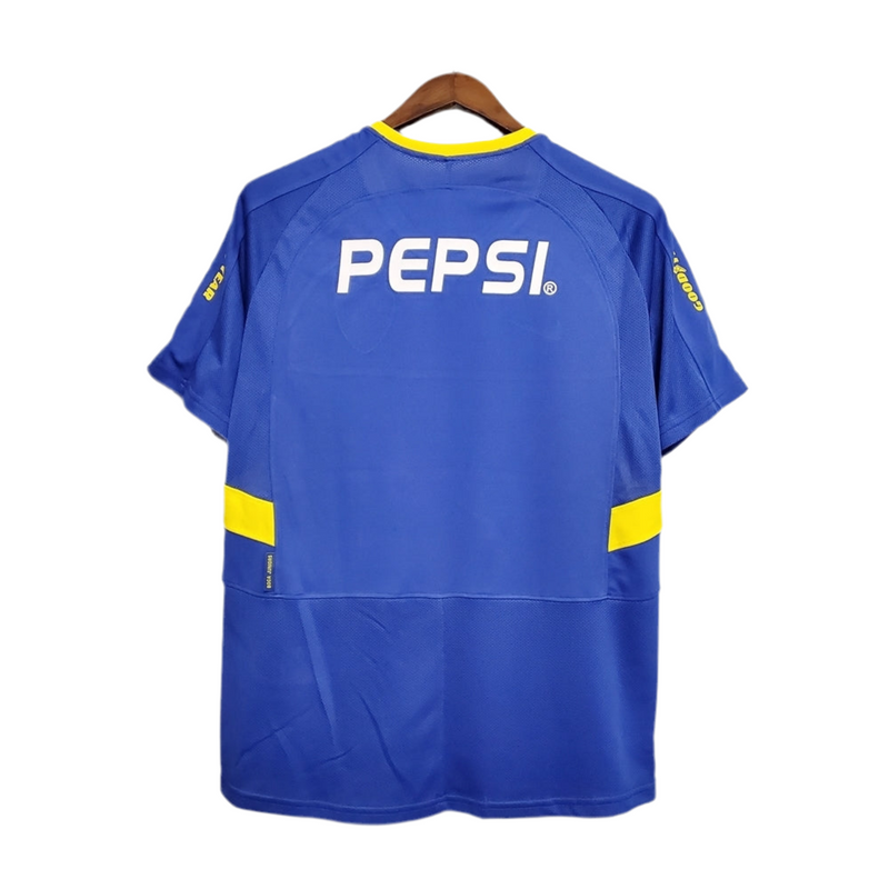 Maillot Boca Juniors Rétro 03/04 Bleu et Amarela