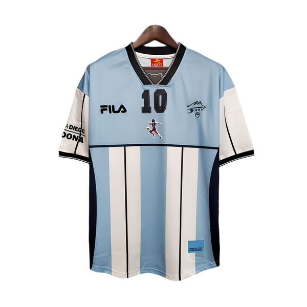 Maillot Sélection Argentine Rétro 2001 Bleu et Branca- Fila