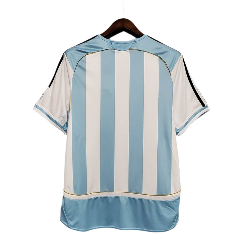 Maillot Sélection Argentine Rétro 2006 Bleu et Branca-