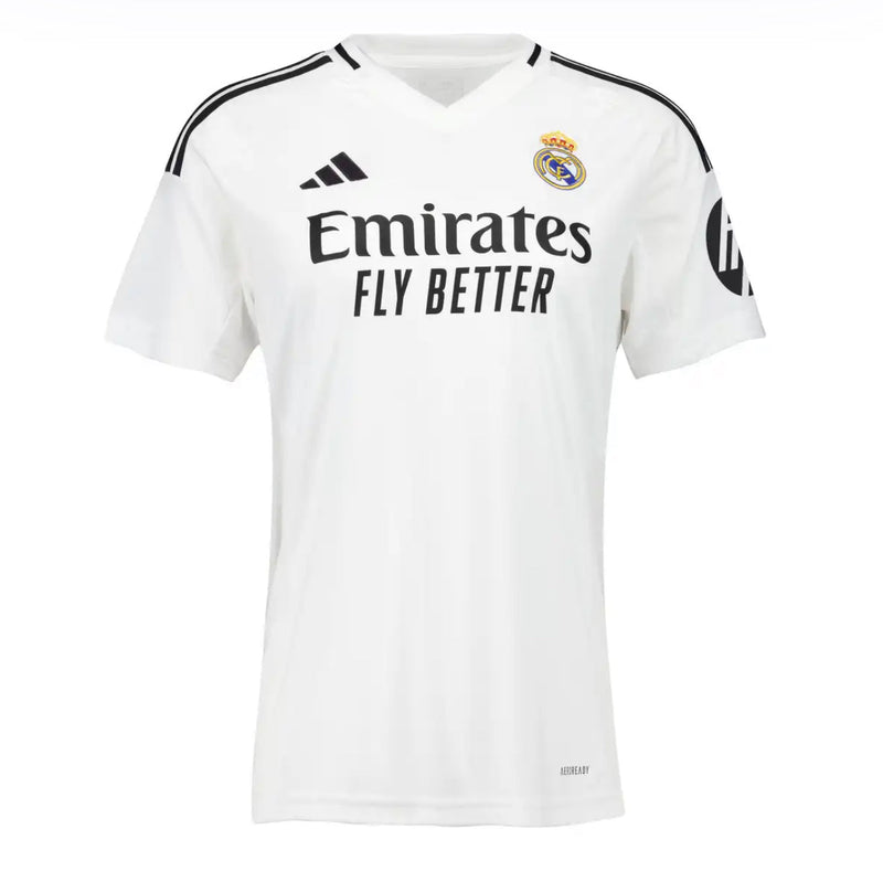 Maillot Femelle Real Madrid I 24/25 - Blanc com Patrocínio HP