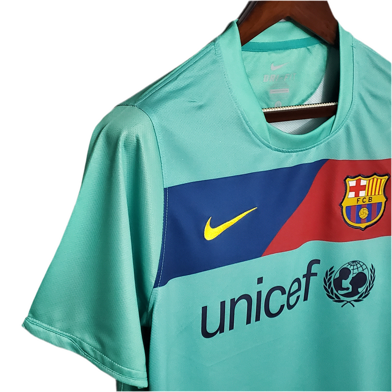 Maillot Barcelona Away 10/11 - Bleu et grenat