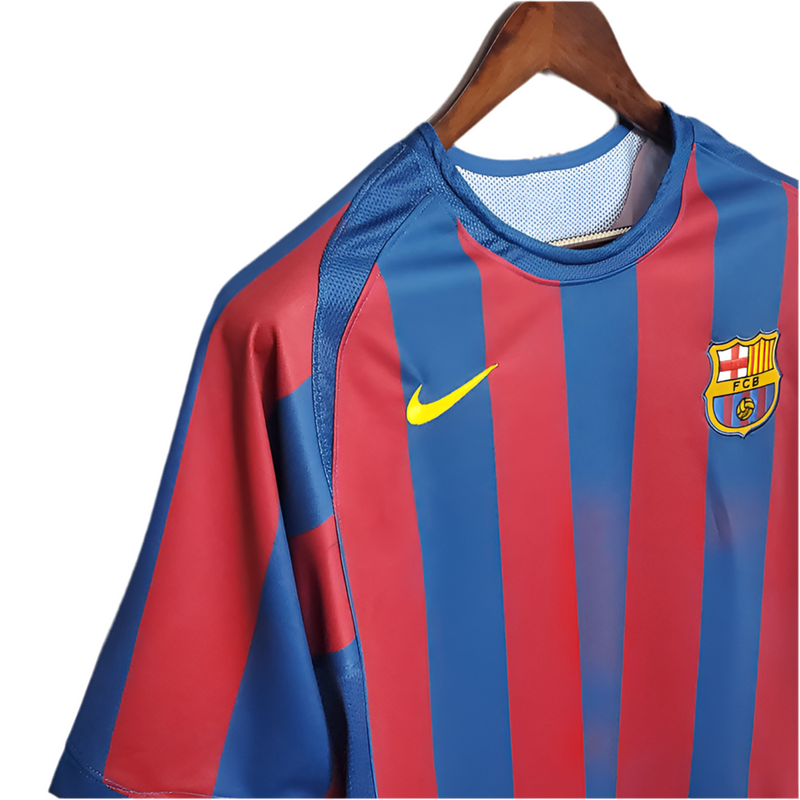 Maillot Barcelona Rétro 2006 - Bleu et Rouge