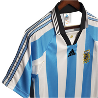 Maillot Sélection Argentine Rétro 1998 Bleu et Branca -