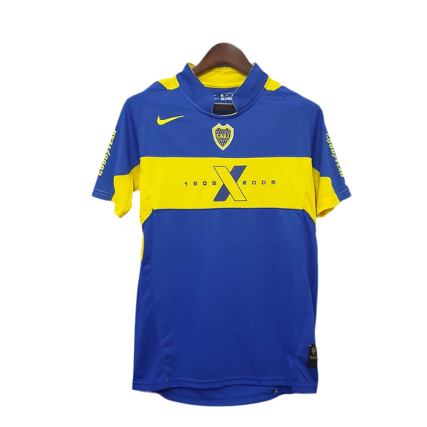 Maillot Boca Juniors Rétro 2005 Bleu et Amarela -