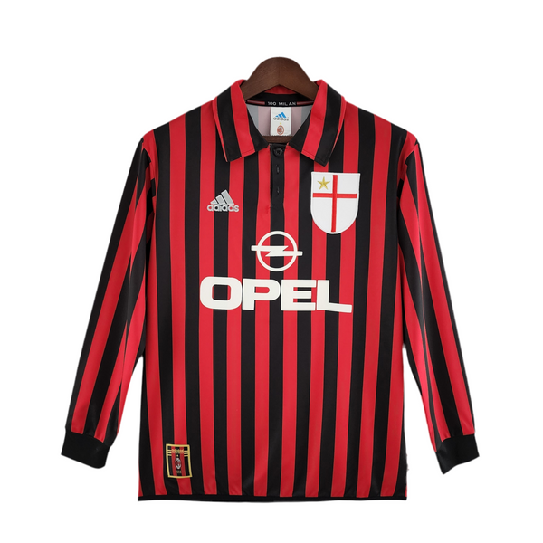 Maillot Manches longues AC Milan 1999/2000 - Preto et Rouge