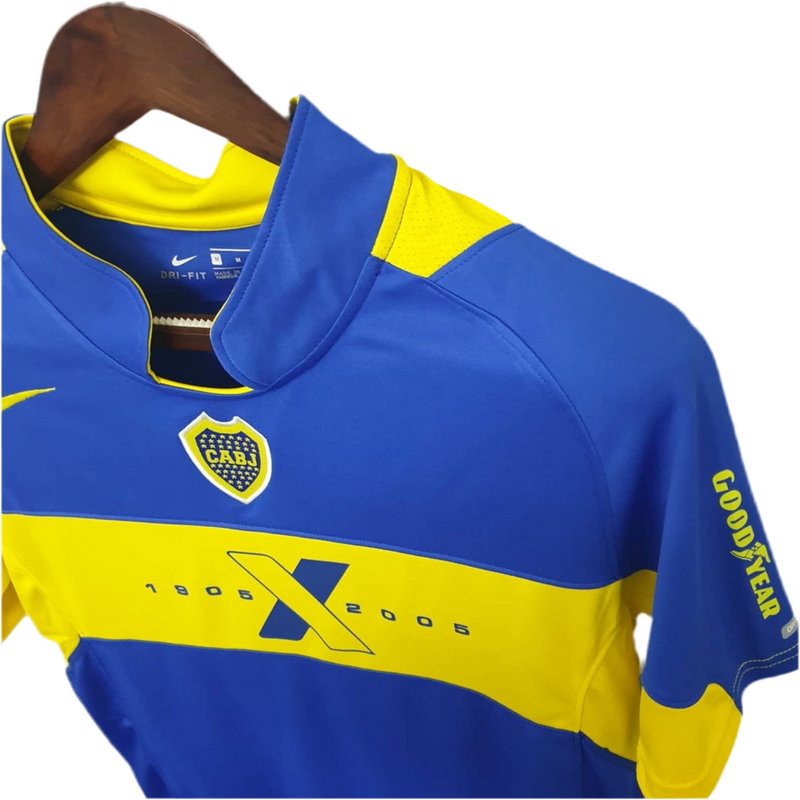 Maillot Boca Juniors Rétro 2005 Bleu et Amarela -