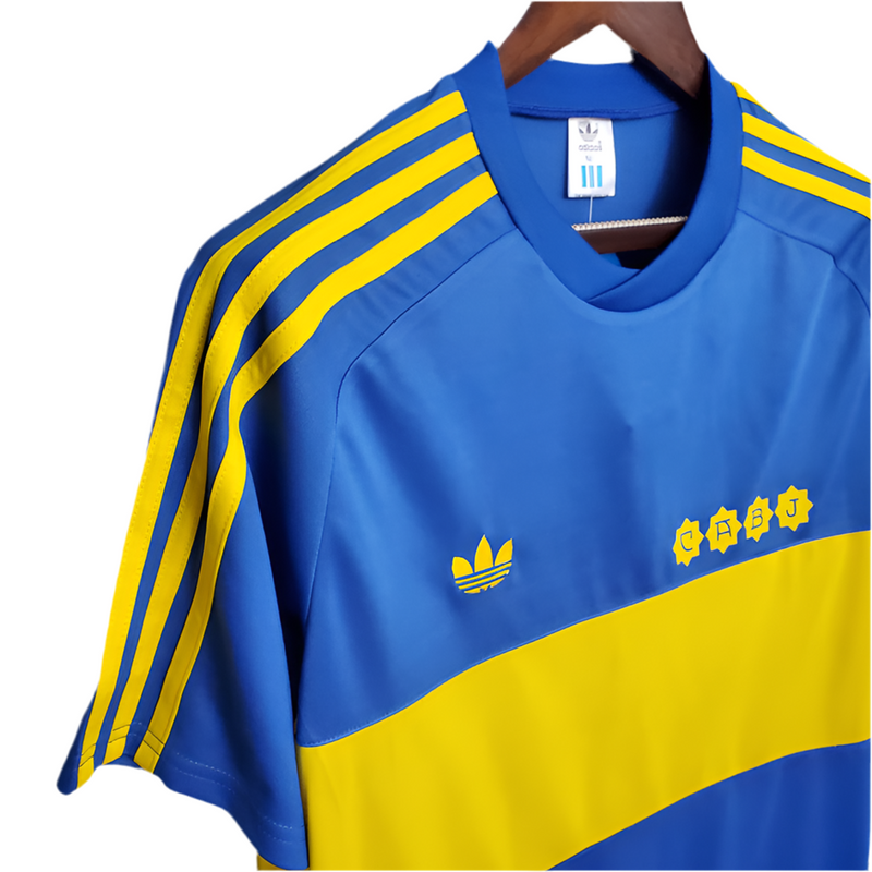 Maillot Boca Juniors Rétro 1981 Bleu et Amarela -