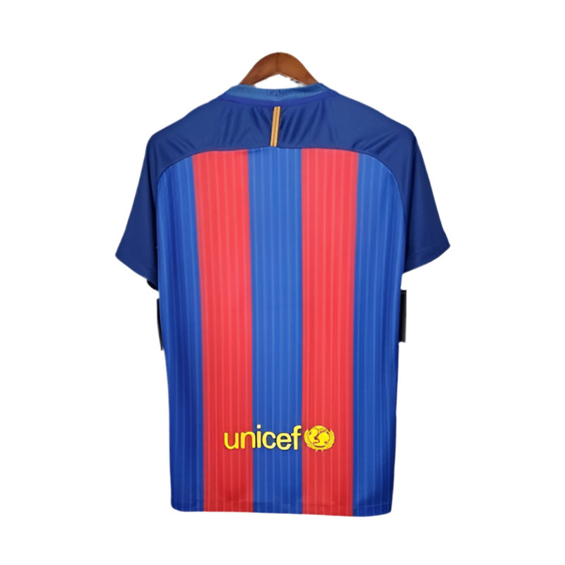 Maillot Barcelona Rétro 2016/2017 Bleu et Rouge -