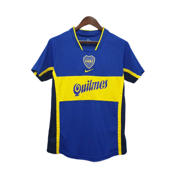 Maillot Boca Juniors Rétro 2001 Bleu et Amarela -