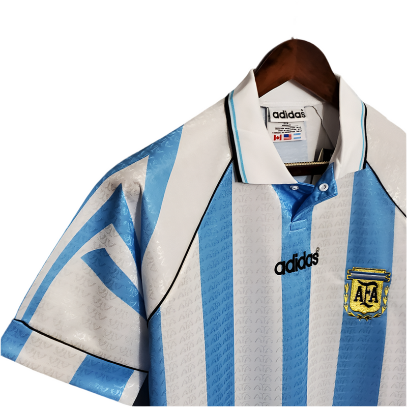 Maillot Sélection Argentine Rétro 1997-1998 Bleu et Branca -