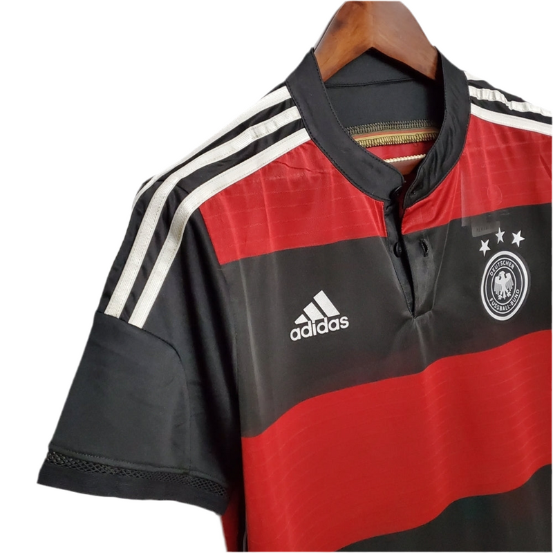 Maillot Allemagne Rétro 2014 Preto et Rouge