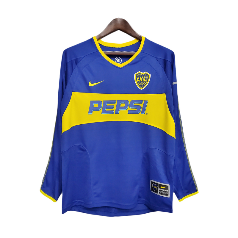 Maillot Manches longues Boca Juniors 03/04 - Bleu et Jaune