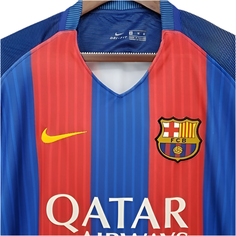 Maillot Barcelona Rétro 2016/2017 Bleu et Rouge -