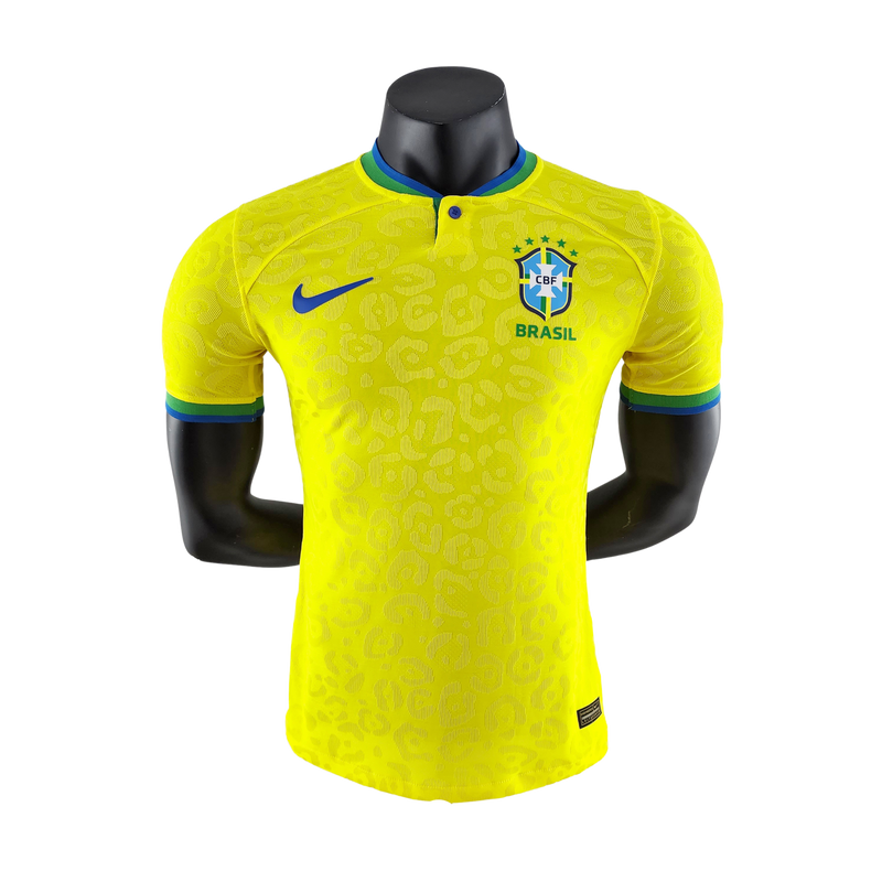 Maillot Brésil I 2022 - Amarela Masculin Joueur