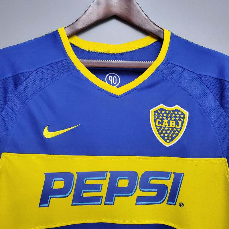 Maillot Manches longues Boca Juniors 03/04 - Bleu et Jaune