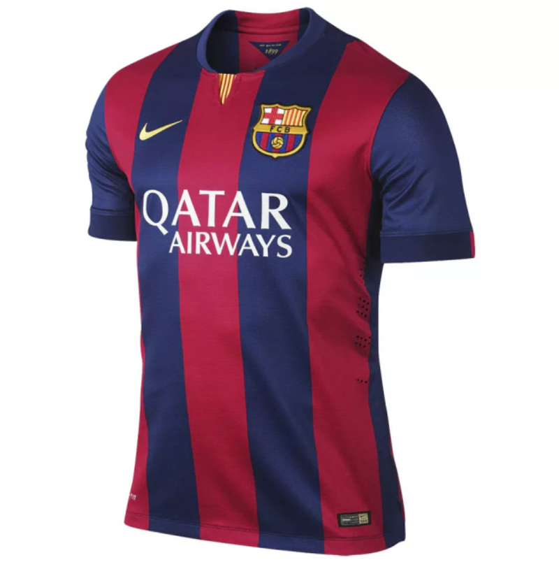 Maillot Barcelona Rétro 2014/2015 - Bleu et grenat