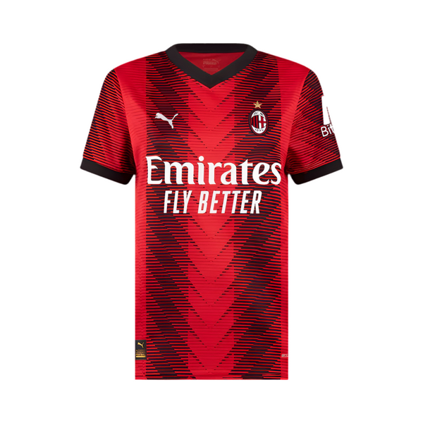 Maillot Femelle AC Milan I 23/24 - Rouge et Preto