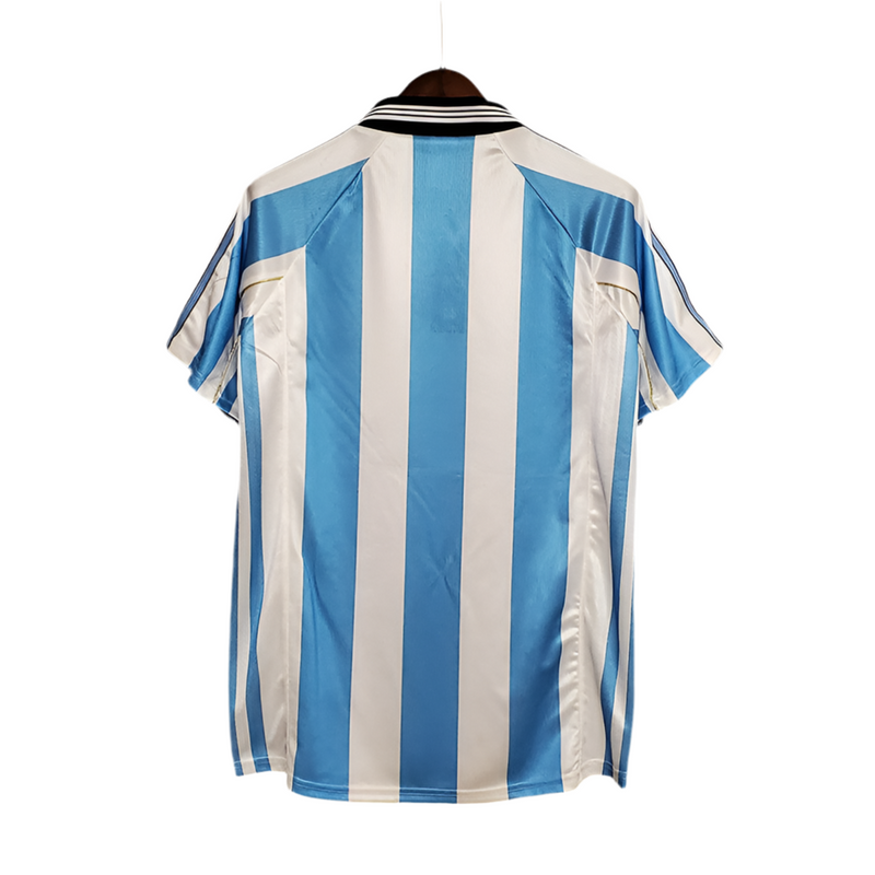 Maillot Sélection Argentine Rétro 1998 Bleu et Branca -