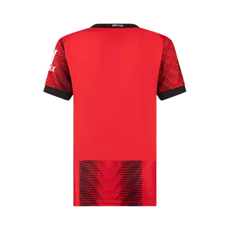 Maillot Femelle AC Milan I 23/24 - Rouge et Preto