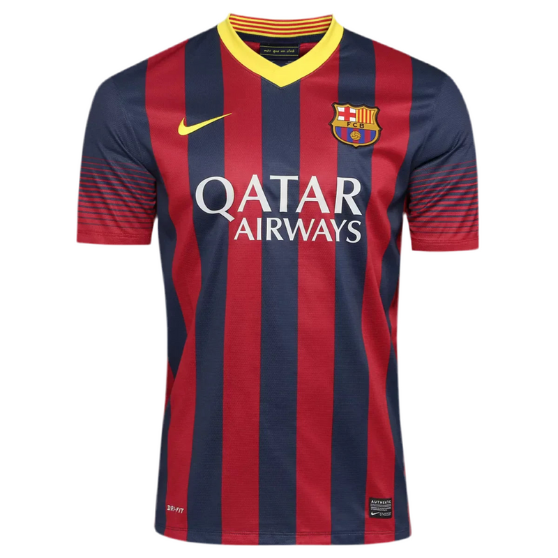 Maillot Barcelona Rétro 2013/2014 - Bleu et grenat