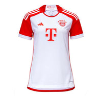 Maillot Femelle BayernMunique I 23/24 - Blanc et Rouge