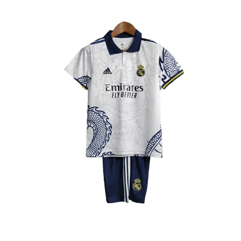 Trousse pour enfants Real Madrid Édition Dragão 23/24 - Blanc