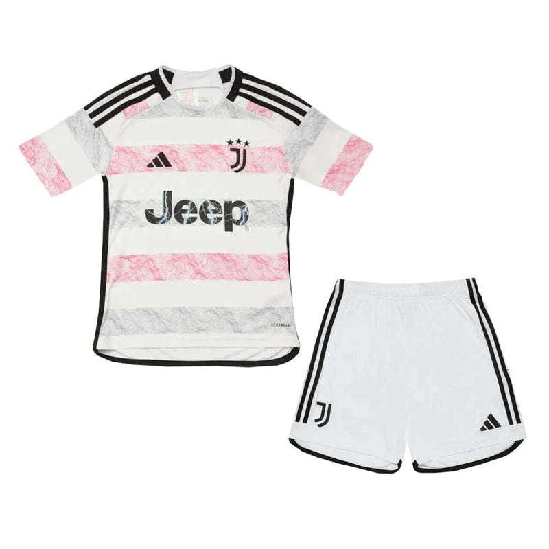 Trousse pour enfants Juventus II 23/24 - Preto, Blanc et Rose