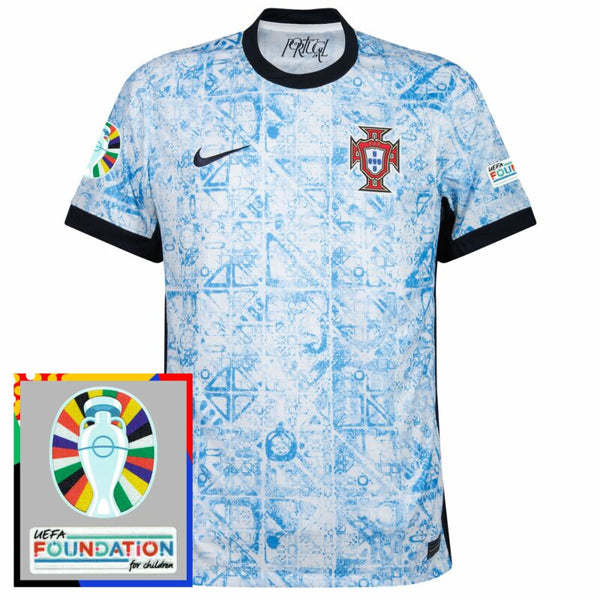 Maillot Sélection Portugal II 24/25 [With Euro 2024 Qualification Patch Set] - Bleuejo