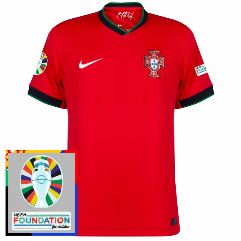 Maillot Sélection Portugal I 24/25 [Com ConjuntoPatch Qualification Euro 2024] - Rouge