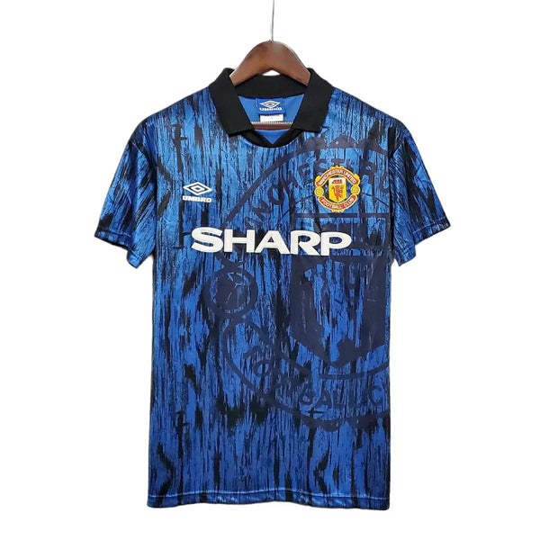 Maillot Manchester United  Rétro 92/93 - Bleu