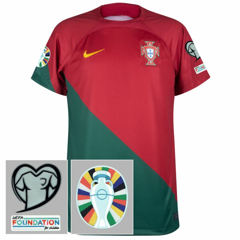 Maillot Sélection Portugal I 2022 [With SetPatch Qualification Euro 2024] - Rouge