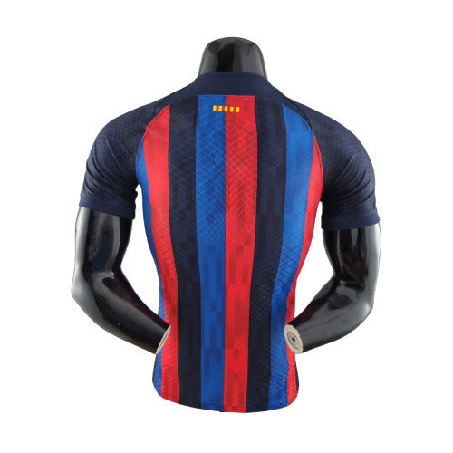 Maillot Barcelona I 22/23 Bleu et Rouge Masculin Joueur