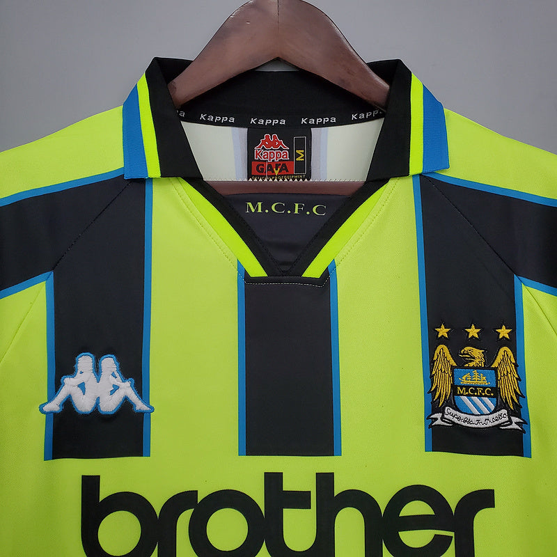 Maillot Manchester City Rétro 1998/1999  - Amarela et Noir