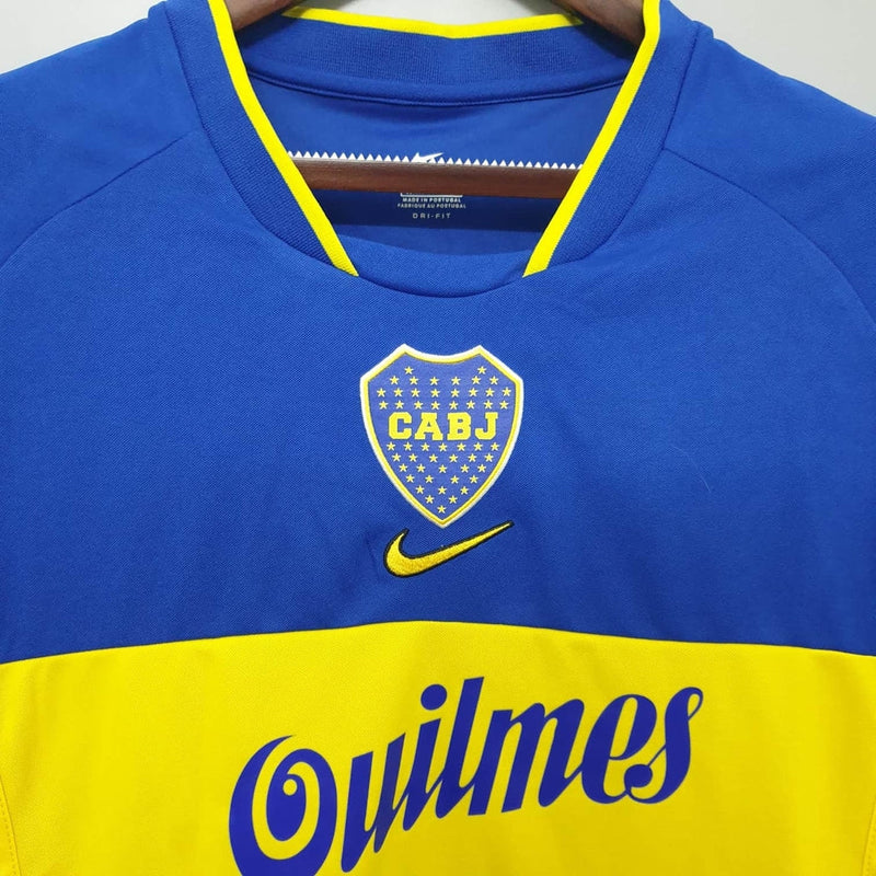 Maillot Boca Juniors Rétro 2001 Bleu et Amarela -