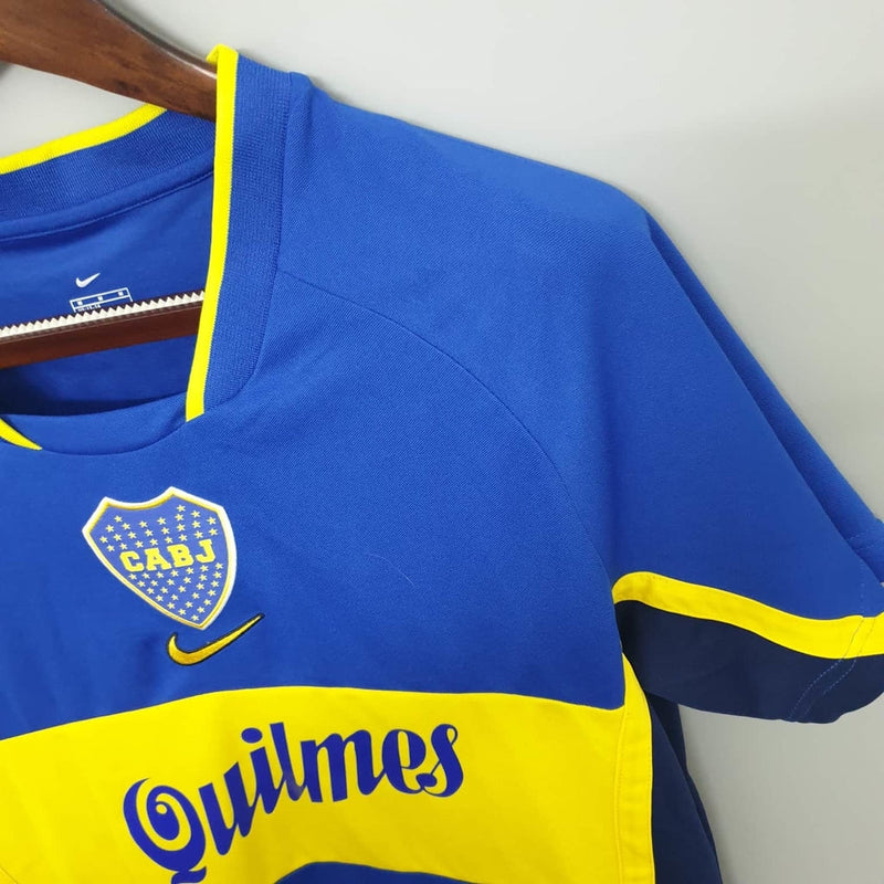 Maillot Boca Juniors Rétro 2001 Bleu et Amarela -