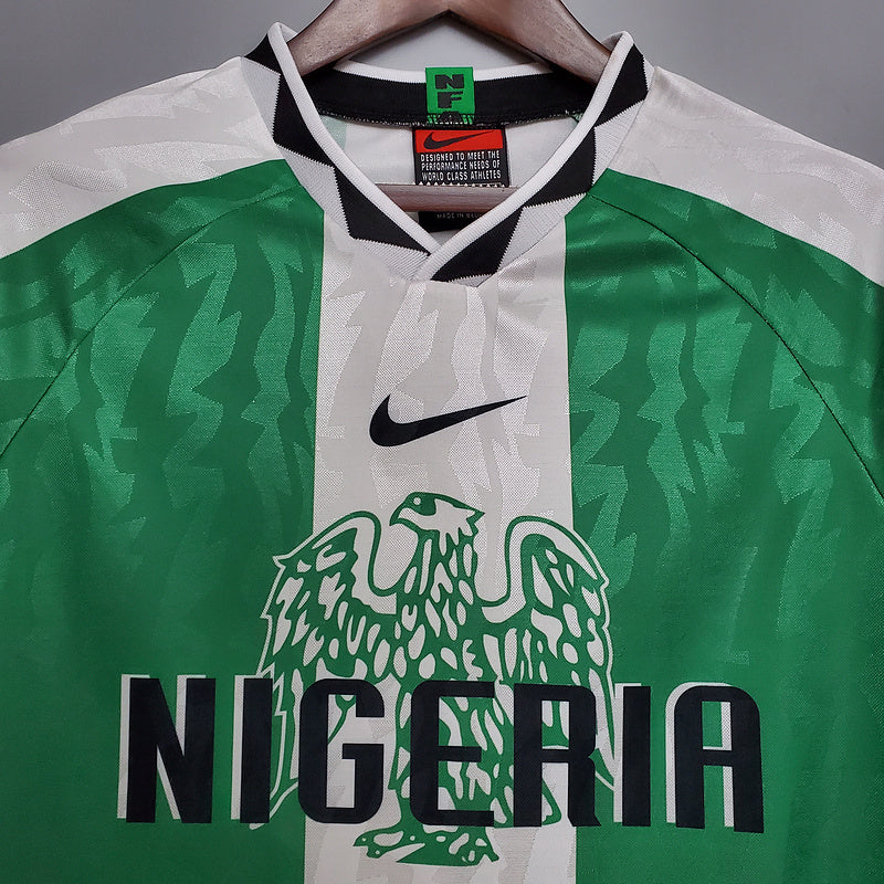 Maillot Nigéria Rétro 1996 Vert et Branca -