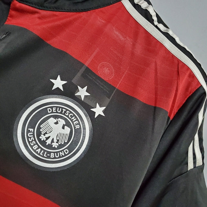 Maillot Allemagne Rétro 2014 Preto et Rouge