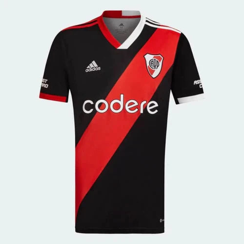 Maillot River Plate III 23/24 - Preto et Rouge