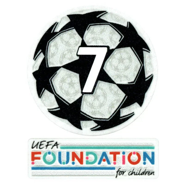 Patch gagnant UCL Starball 7 fois + ensemble de patchs de la Fondation UEFA - 21/22