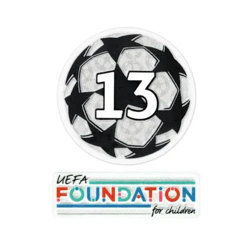 Patch UCL Starball 13 fois vainqueur + ensemble de matchs de la Fondation UEFA (Femmes) 21-22 UCL Starball 13 fois vainqueur + ensemble de matchs de la Fondation UEFA (Real Madrid)